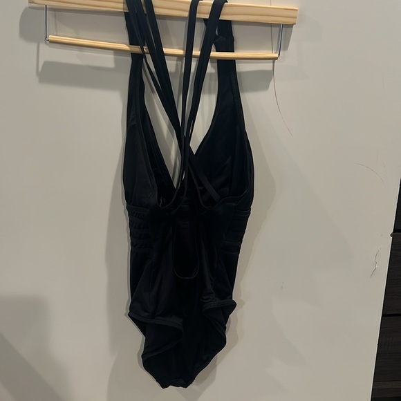 La Blanca Black Strappy One-Piece Swimsuit - Picture 4 of 6